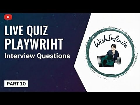 Playwright Live Quiz Part 10 🚀 | Master Test Annotations for Interviews & Real Projects (2025)