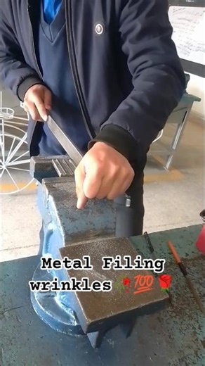 The process of creating wrinkles on the surface of iron with the help of a rough file.🥀💯🌹 #likeness💯