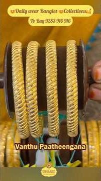 Daily wear 😍Bangles collections🔥 #916 #diamond #goldjimikki #necklace #wedding #jewellery #chain