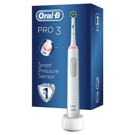Oral-B Pro 3 3000 CrossAction Rechargeable Electric Toothbrush - White