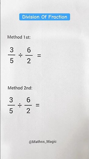 Division Of Fraction Trick #maths #shortsfeed #shorts