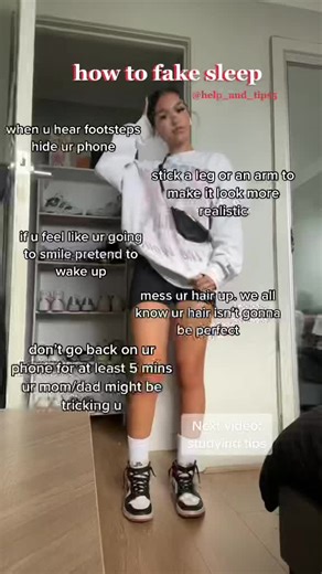 How to fake sleep😴 #fyp #foryou #foryoupage #tips