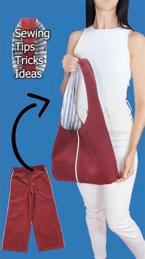 DIY Hobo Bag from old Jeans easily 🪡 🧵✂️ 👜✌️