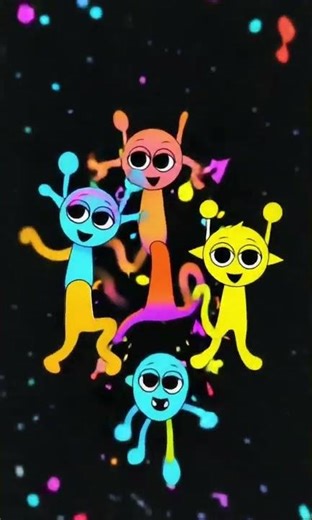 Sprunki Party Mode – Glowing Cartoon Dance Loop!