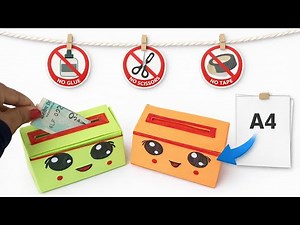 DIY Origami Money Bank 😍 | No Glue No Tape No Scissors | Easy Paper Money Box