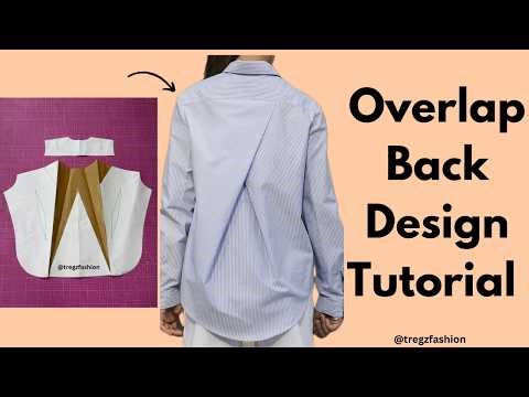 How to Draft this Overlap Back Shirt! Stylish Shirt Pattern Making