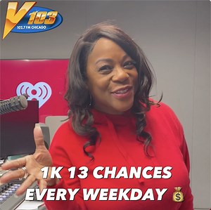 Yes sir, V103 is giving you $1,000 to pay your bills! 💰 Listen to win 13 times weekdays at the top of the hour from 8am-8pm! 🎧 Listen now at 102.7 FM, on the free iHeartRadio app, or v103.iheart.com/listen | V103 Chicago