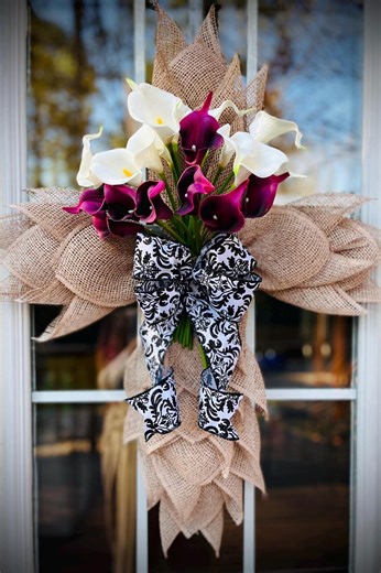 Cross Wreath, Easter Wreath, Religious Decor, Christian Easter Decor, Spring Front Door Wreath, Calla Lillies - Etsy