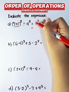 20K views · 1.5K reactions | Order of Operations || Power & Exponents‼️ #math #mathteachergon #mathreview #mathtutorials | Math Tutorials | Facebook