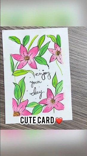 Easy Handmade Floral Greeting Card 🌸 | Simple Watercolor Card Tutorial for Beginners