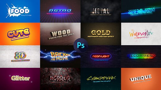 【Photoshop（フォトショップ）】無料テキストエフェクト（.psd）まとめ