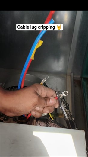 How to crimp cable lugs properly #electrician #electrical #cable #motor #shorts #shortvideo