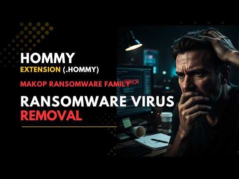 || SOLVED ✅🔘|| Hommy (.hommy) Makop family Ransomware Virus - removal and decryption