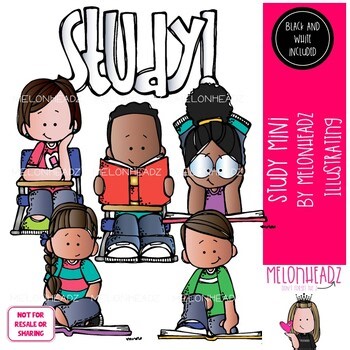 Study clip art, Learning clip art, reading clip art Mini