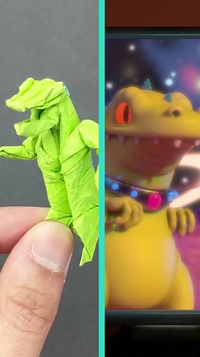 DIY Reptar Origami Tutorial for 90s Fans