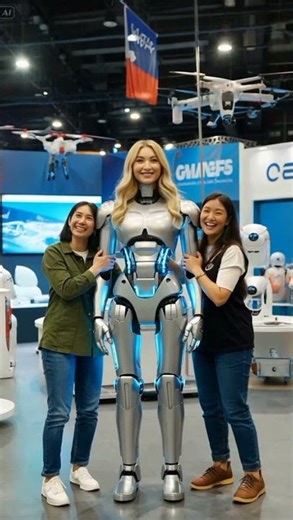 FUN PHOTO MOMENTS WITH A REALISTIC HUMANOID ROBOT