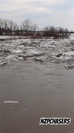 Have you ever seen an ice jam? This was in 2016 in Manitoba | NZP Chasers | Facebook