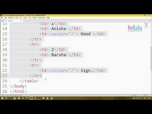 Inserting Tables in HTML document - Class 7 Computer Science