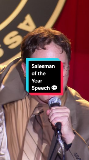 Why were so many people at the ceremony? Dwight as top salesman of the year delivers a passionate unorthodox speech and wins over the crowd. #theoffice #dwight #speech #funny #officeclips #hyperzenstudio