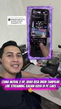 CUMA MODAL 2 HP, UDAH BISA BIKIN TAMPILAN LIVE STREAMING KALIAN KAYA DI PC NIH GAES !! 🤩☝️ #shorts