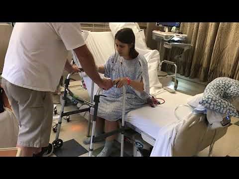 Walking post-op prophylactic mastectomy with immediate DIEP FLAP reconstruction.