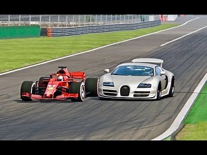 Ferrari F1 2018 vs Bugatti Veyron Super Sport - Monza