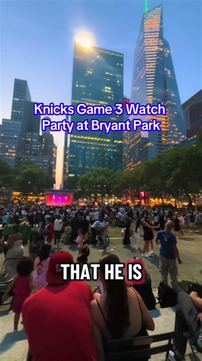 Watch party at Bryant Park #bryantpark #knicks #maga #fdt #trump #fafo #politics #mamdani #liberal