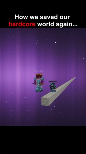 How we saved our hardcore world again #minecraft