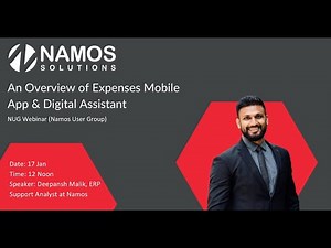 NUG Webinar - An Overview of Expenses Mobile App & Digital Assistant