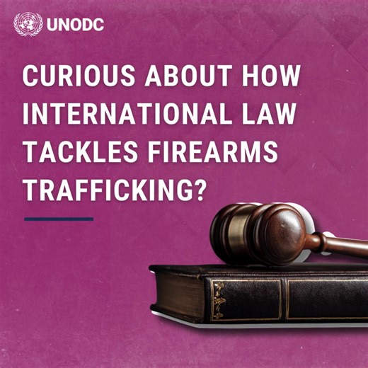 How does international law help stop the flow of illicit firearms? Check below to learn more ⬇️ | UNODC - United Nations Office on Drugs and Crime