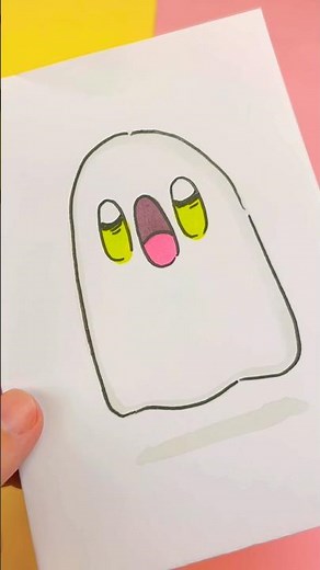 👻 How to Draw a Kawaii Ghost ✨ Step by Step