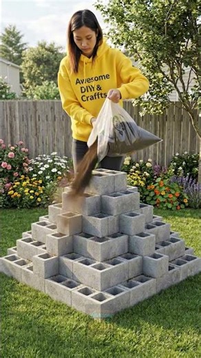 Turning Concrete Blocks Into a Thriving Vegetable Garden Tower