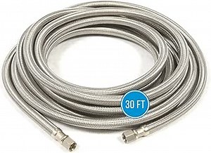 LONG Refrigerator Hose (30 FT) - Universal Fit to ALL Refrigerator Brands - Icemaker Water Supply Line - ¼” x ¼” Connections - Refrigerator Supply Hose for Ice & Water
