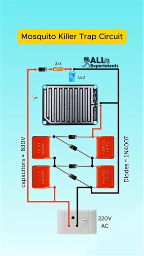 🦟🔥Deadly Mosquito Trap Using High Voltage Capacitors #Shorts
