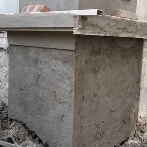 Build New Style Concrete Columns From Sand And Cement Bricks - Using Iron Nails And Natural Stone Bagian 5 | Wisnu art