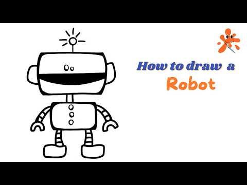 How to Draw a Robot super easy and cute🌈💖 Simple Robot drawing for kids