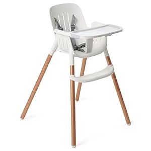 Peg Perego Poke High Chair - Modern and Easy to Clean - from 6 to 36 Months - Polar (White & Gold)