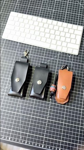 I made 3 leather sheaths for 3 different folding knives 🔪🧵Simple, clean, and made to fit perfectly