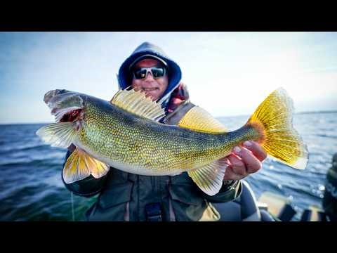 FIRST BOAT OUT! Breaking Ice for Green Bay Walleyes