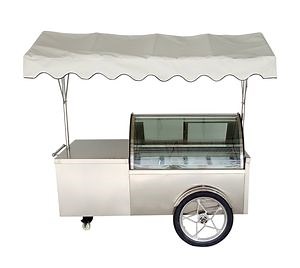 [Hot Item] Ice Cream Display Cart/Gelato Cart Showcase/Popsicle Cart