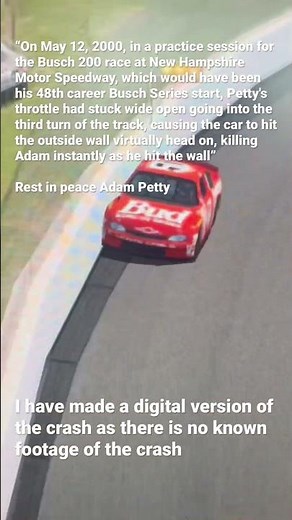 What Adam Petty’s fatal crash is believed to look like #nascar