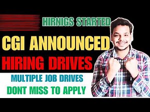 CGI Hiring 2026 , 2025 , 2024 Batch | Biggest Hiring Drives Announced | Off Campus Drives