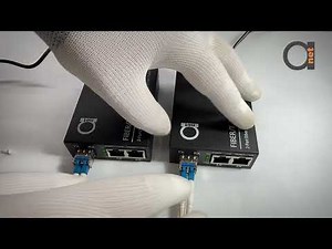 Dual RJ-45 Fiber Media Converter Demo – Gigabit SM 1310nm LC Pair for 10/100/1000 Ethernet