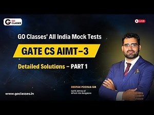 AIMT - 3 Solutions | Complete Analysis | GATE CSE 2026 All India Mock Tests | Deepak | PART - 1