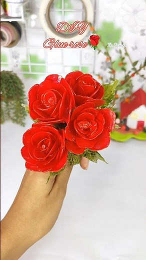 This Rose is made of GLUE! 😱🌹| #diyrose #diy #shorts