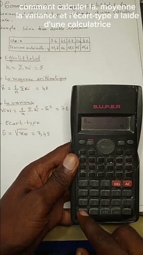 Calculer l'effectif total, la moyenne, la variance et l'écart-type avec la calculatrice