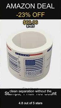 100 Postage Stamps Roll Ready to Use for All Your Mailing Needs best deal you should not miss