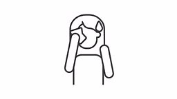 ほてりと汗をかくラインアニメーション