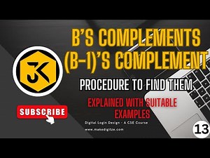 13 || DLD || (b-1)’s and b’s Complement Explained: Procedure and Examples #dld #education #gate