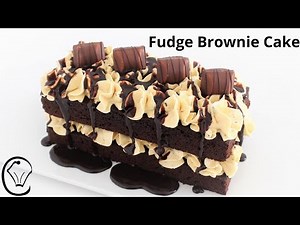 Fudge Brownie Layer Cake Kinder Bueno Condensed Milk Buttercream Frosting MUST TRY Birthday Cake